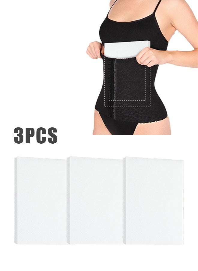 BOFAN 3PCS Lipo Foam Board Lipo Foams Post Surgery Waist Supports Foam Sheet for Recovery Post Surgery Posts Liposuction Pad Compression Garment, 28*21*1cm, White - Image 1